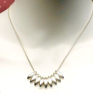 LUCKY MUTI PIECE SILVER SECTIONED NECKLACE